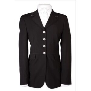 RJ Classics Travers Prestige Black Dressage Short Coat Competition Jacket 6R